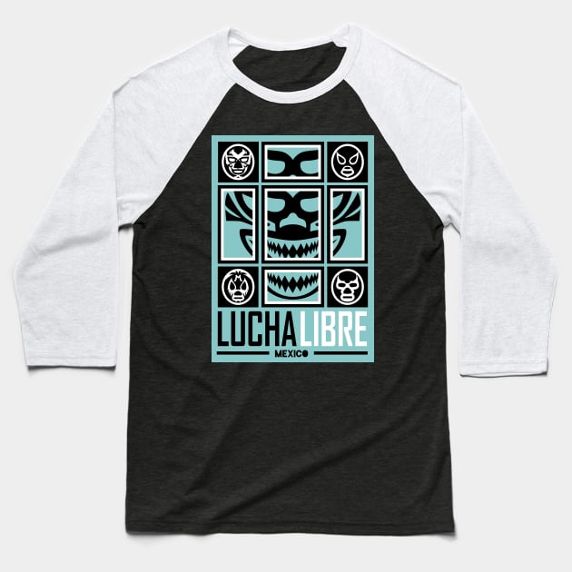 LUCHALIBRE MEXICO5 Baseball T-Shirt by RK58